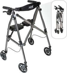 Wonder Space Saver Rollator Lightweight Fold Mobility Walker For Senior