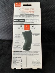 Copper Fit CF2KNLG6 Knee Compression Sleeve – Black