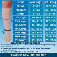 ABSOLUTE SUPPORT Made in USA – Opaque Compression Socks for 30-40mmHg, Beige