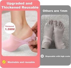 2 Pcs Silicone Foot Socks For Women Moisturizing Socks Foot Care Protector US