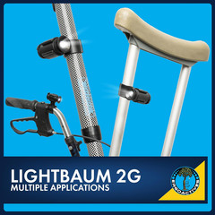 Lightbaum 2G- New Improved Adjustable LED Flashlight for Crutches, Canes, & Walk