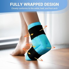 Ankle Foot Ice Pack Wrap for Plantar Fasciitis, Sprains, Heel Spur, Swelling,…