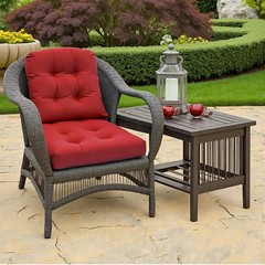 Water-Repellent Outdoor Chair Cushions 2Pcs 19 x 19 in Patio Chair Cushion Pads