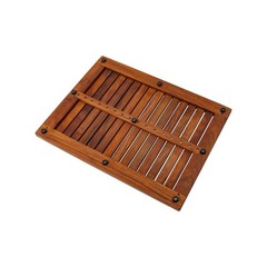Nordic Style Premium Teak Shower and Bath Mat for Indoor and Outdoor Use – No…