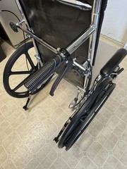 Medline Excel Reclining Wheelchair / Black Vinyl / Used / Great Condition