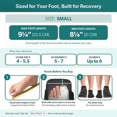 Braceability Closed Toe Medical Walking Shoe – Lightweight Broken Toe Cast Boot,