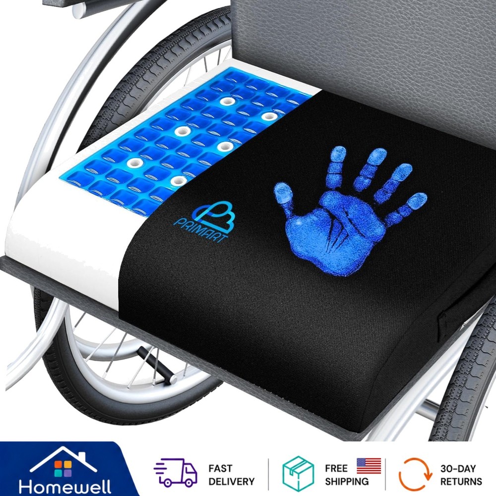 Cooling Gel Memory Foam Seat Cushion – Ideal for Office, Cars, and Wheelchairs