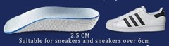 2 Pairs Sneakers Orthopedic Insole 2.5 cm High Cushion Arch Support Heel Pain