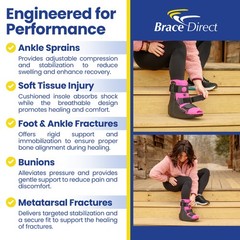 Womens Short Air Walker Boot in Pink – CAM Boot for Ankle and Foot Injuries
