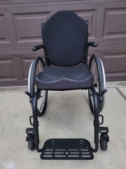 UPGRADED* Quickie Nitrum Rigid Frame Wheelchair 16″X18″ Used Black 16″ x 18″