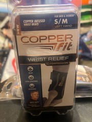 Copper Fit Wrist Relief Size S/M For Left Hand