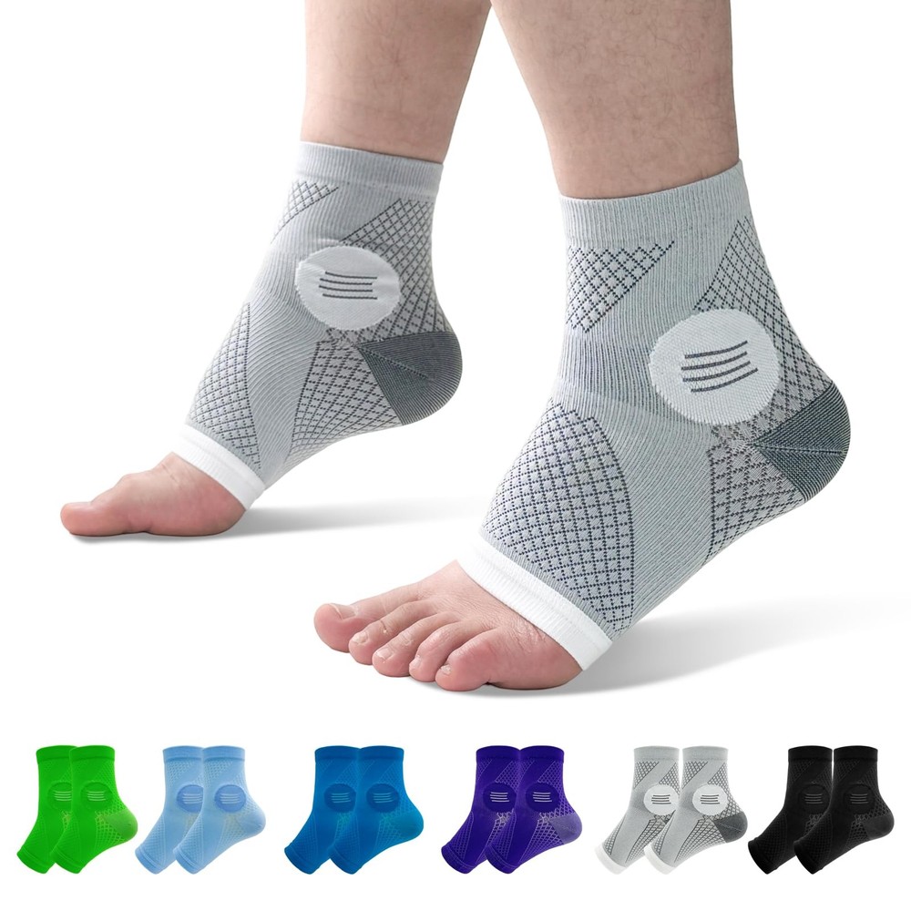 6Pairs Neuropathy Socks – Toeless Compression Socks for Women & Men, Plantar …