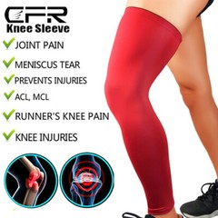 Knee Support Brace Compression Sleeve Leg Long Sports Basketball Pain Relief IA