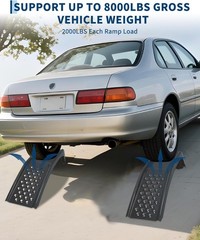 GarveeTech 8000 LBS Auto Ramp Solid Steel 2 Pack Lift 8 Inch