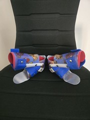 Pair of Lightly Used, Child, Cascade AFO, Hinged, Hook-and-Loop Straps, Blue/Red