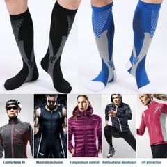 Compression Socks 30-40mmhg Knee High Running Sport Long Stockings Ankle Support