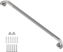Brushed Nickel 36 Inch Shower Grab Bar Stainless Steel Knurled Grip