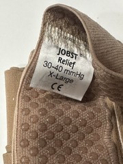 Jobst Relief Thigh Open Toe Compression Stockings 30-40 mmHg XL Beige, NEW