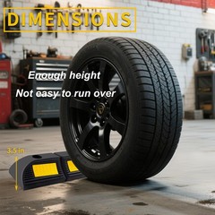 12 Pc Parking Stopper for Garage Floor, Heavy Duty Rubber Car Wheel Curb Stopper
