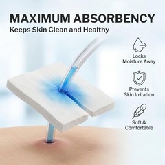 Split Sponges High Absorbency, 6-Ply Sterile, I.V. and Tracheostomy Dressings, P