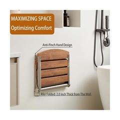 17.5″ Folding Shower Seat Wall Mounted,Foldable Shower Bench,Fold Down Shower…