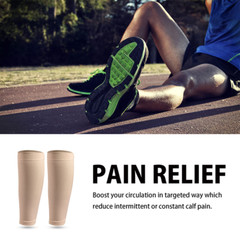 2× Calf Sleeves Leg Support Compression Socks Running Shin Splint Varicose Vein