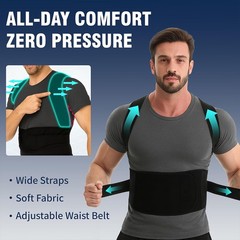 Men Women Posture Corrector Pain Relief Support Full Back Shoulder Brace Belt