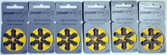 Power One Hearing Aid Battery p10 – Lot of 36 Batteries 6 Packs of 6 Batteries