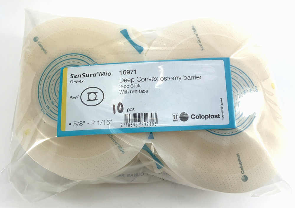 10 Coloplast 16971 Mio Convex Barriers 5/8″- 2-1/16″ Cut To Fit *NIB