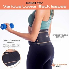 Adjustable Back Brace Lumbar Support Lower Back Pain Sciatica Belt Copper Joe