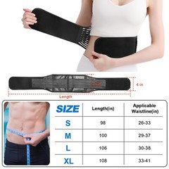 Magnetic Back Support Brace Belt Lumbar Lower Waist Breathable Back Pain Relief