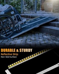 6FT Foldable Wheelchair Ramp with Reflective Safety Baffles – Accessible Living