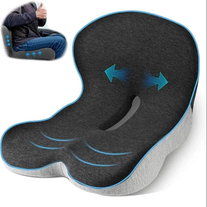 Trucker Seat Cushion for Long Sitting Memory Foam Seat Chair Cushion Office Car