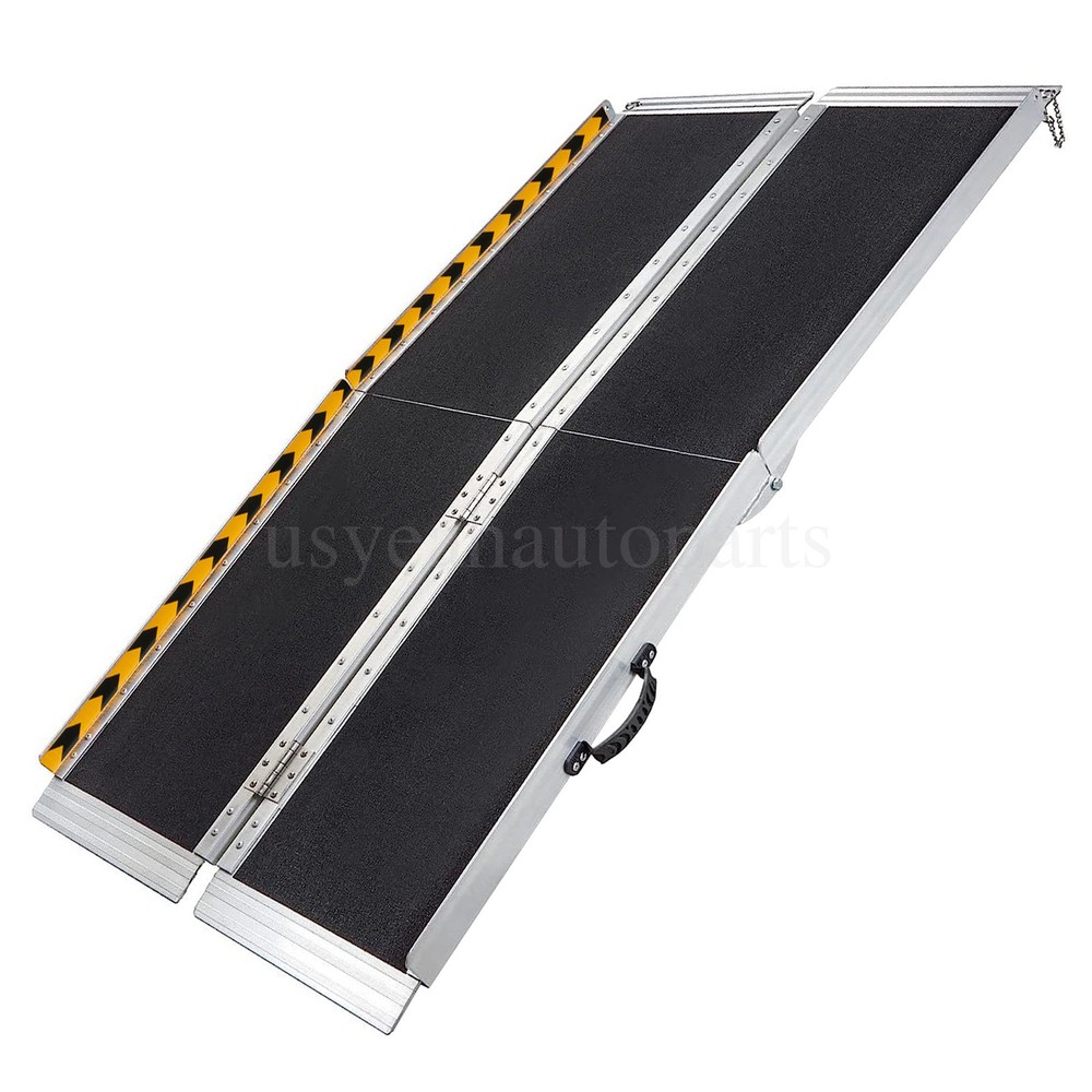 6ft Folding Aluminum Wheelchair Ramp Portable Mobility Scooter Non-Slip 600LBS