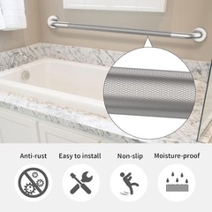 Brushed Nickel 36 Inch Shower Grab Bar Stainless Steel Knurled Grip