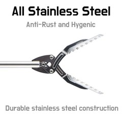 FTH All Stainless Steel Grabber Reacher Pickup 1 Count (Pack of 1), 31 Inch