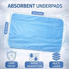 XL Washable Underpads 36×54″ (3 Pack) – Reusable Waterproof Incontinence Bed Pad
