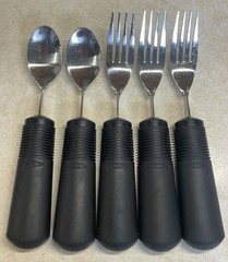 OXO Good Grips Weighted Arthritis Handle Fork Spoon Dining Aid Adaptive Utensils