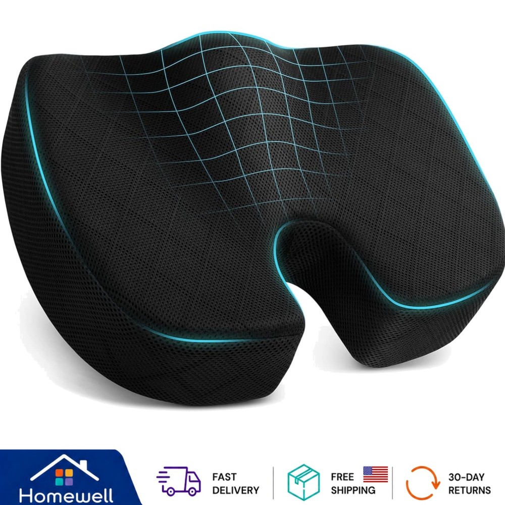 Deluxe Machine Washable Memory Foam Chair Pad for Ultimate Sitting Comfort