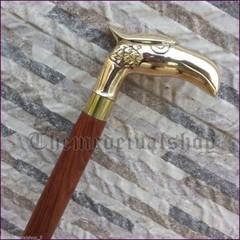Vintage Solid Brass Handle Antique Style Victorian Cane Wooden Walking Stick New