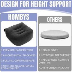 HOMBYS Extra Thick Chair Cushions for Office,6 in Breathable Adult Booster Se…
