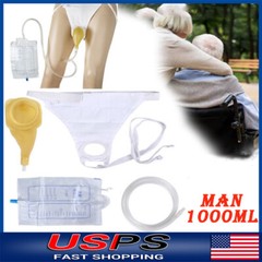 Urine Bag Collector Portable Wearable Collection Urinal Bag Elastic Waistband-US