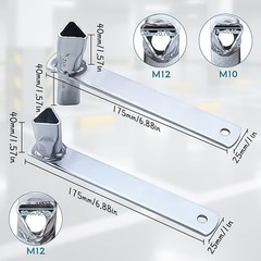 Sturdy Triangular Key for M10 For Barrier Post Applications in Outdoor Use