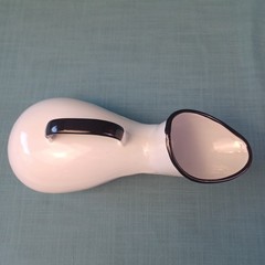 Vintage White Enamelware Bedside Urinal (xli)