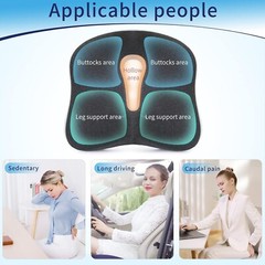 Dark Gray Memory Foam Seat Cushion – Ultimate Relief for Back and Hip Pain