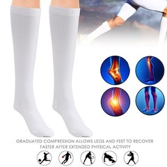3/5/10 Pairs Compression Socks Stockings Womens Mens Knee High Medical S/M-X/XL