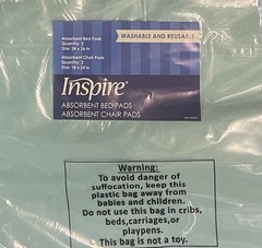 Inspire Washable & Reusable Absorbent 4 Bed Pads 24”X 36″+ 2 Chair Pads 18”x 24”