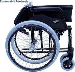 Durable 24 lbs Karman Lightweight Wheelchair with Safety Features Included