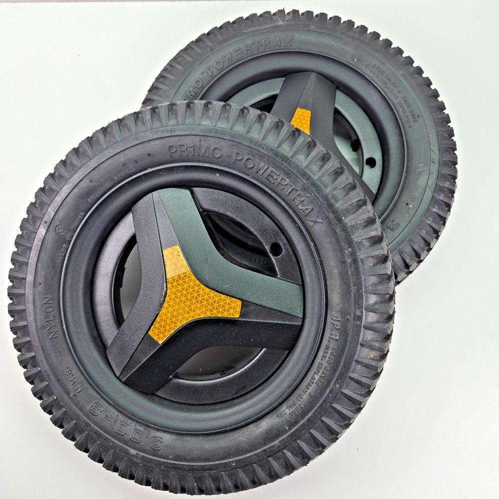 Pair Permobil Wheelchair Drive Wheels & Tires For F3 F5 M3 M5 Flat-Free