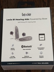 Lexie B1 – OTC Self-Fitting Hearing Aids | Powered by Bose – NEW opened box